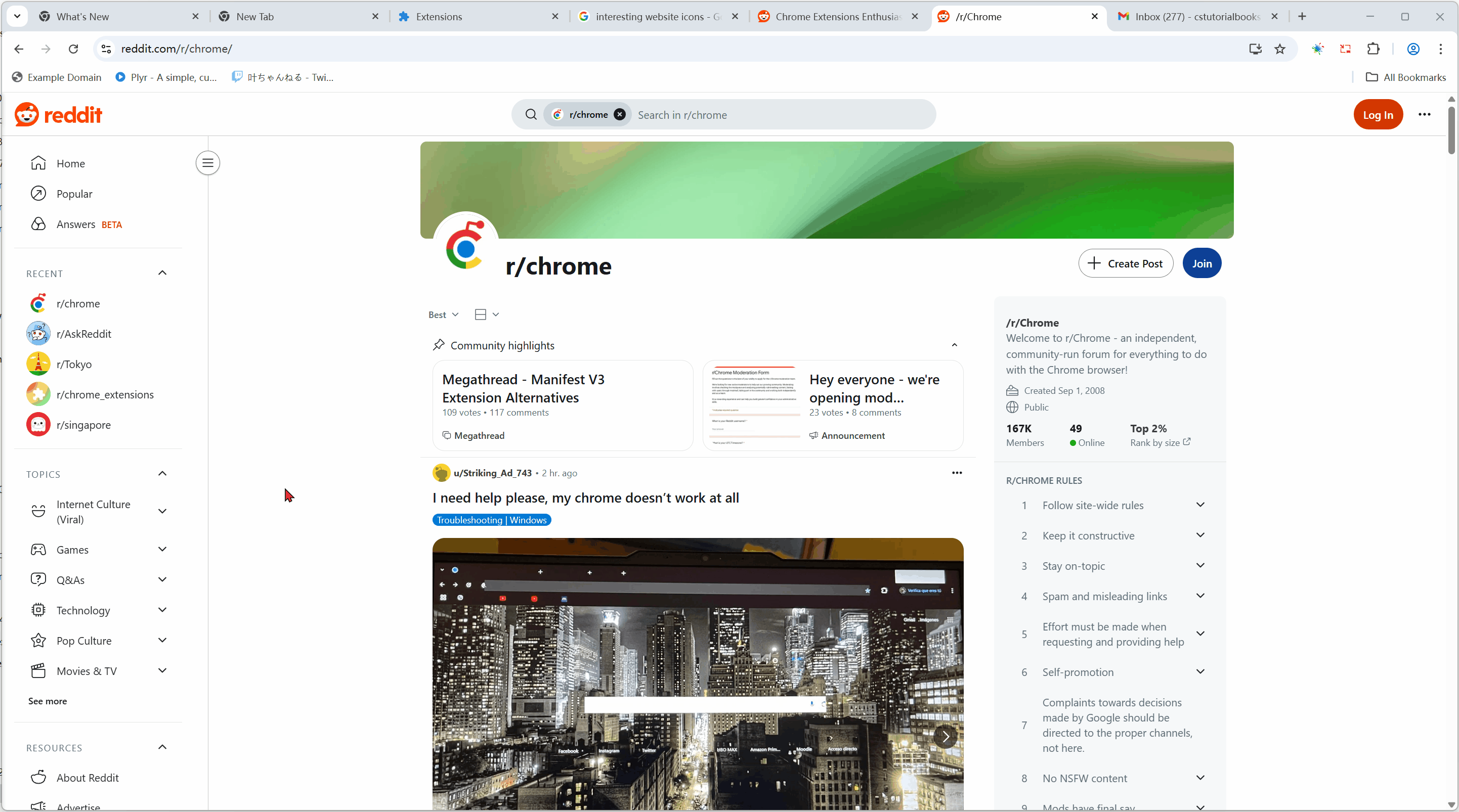 open in page sidebar